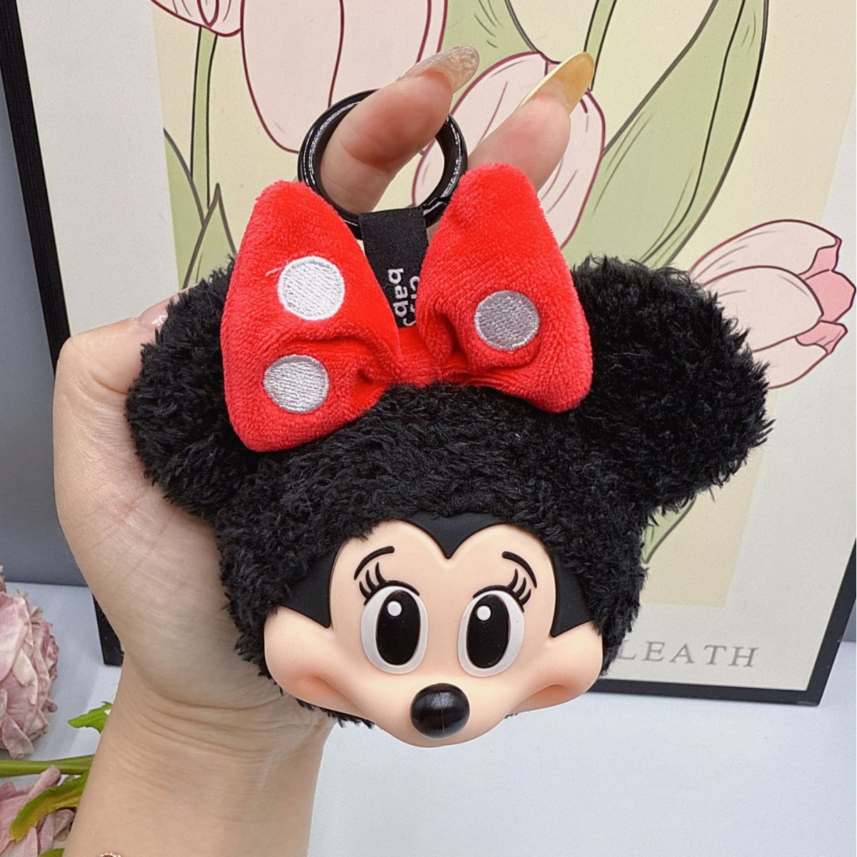 Carabiner Keychain - ミッキー ミニー ぬいぐるみ キーホルダー かわいいビニールフィギュア コレクタブルギフト