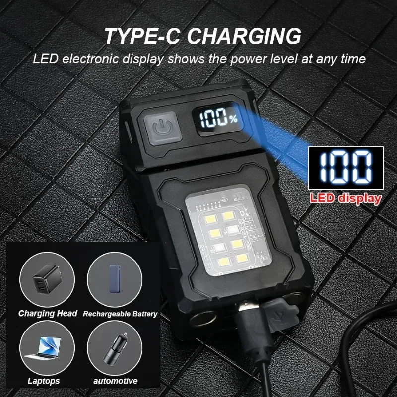 ミニ LED ハンドヘルド懐中電灯 USB 充電式 LED  - Keychain Flashlight のレビューと価格