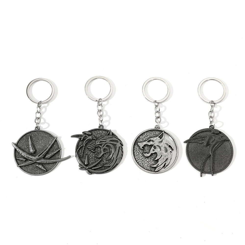 ヴィンテージウルフヘッドキーホルダーゲームゲラルト・オブ・リ - Carabiner Keychain のレビューと価格