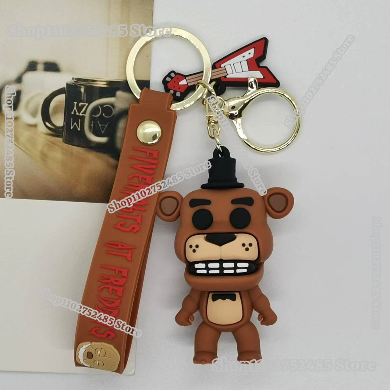 5 個漫画アニメ FNAF フィギュアキーホルダー恐ろしい人 - Carabiner Keychain のレビューと価格