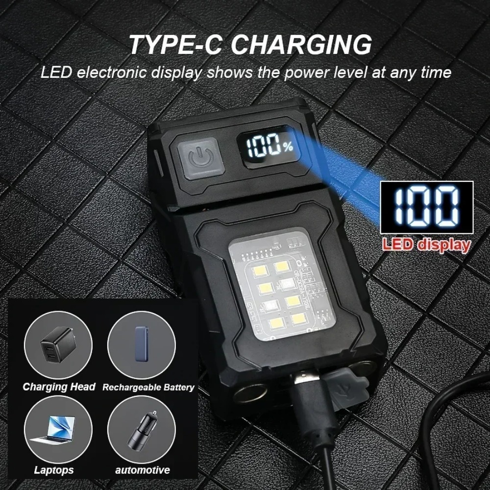 180 °   回転可能なLED懐中電灯USB充電式キーホル - Keychain Flashlight のレビューと価格