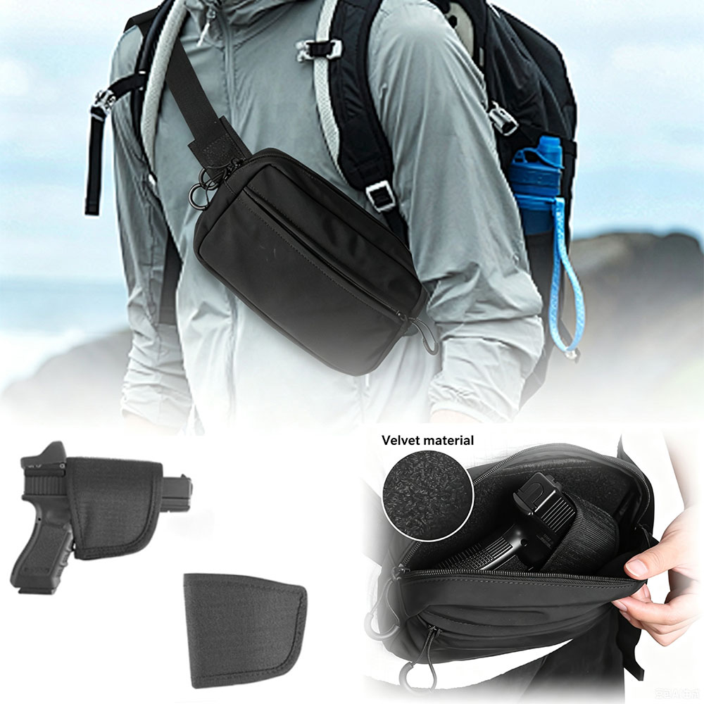 隠しキャリーウエストバッグ戦術的なファニーパックホルスターピ - Edc Carry Bag For Pistol のレビューと価格