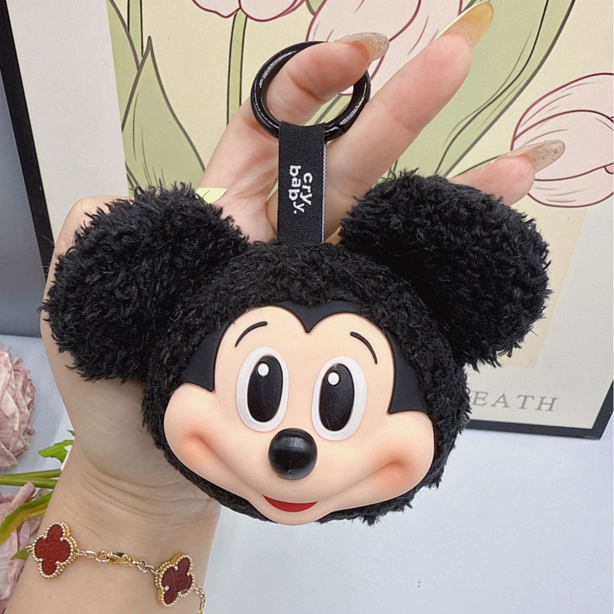 ミッキー ミニー ぬいぐるみ キーホルダー かわいいビニール - Carabiner Keychain のレビューと価格