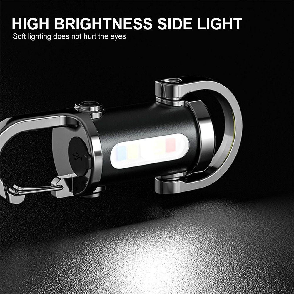 ポータブルキーホルダーライトミニキーリング懐中電灯充電式防水 - Keychain Flashlight のレビューと価格