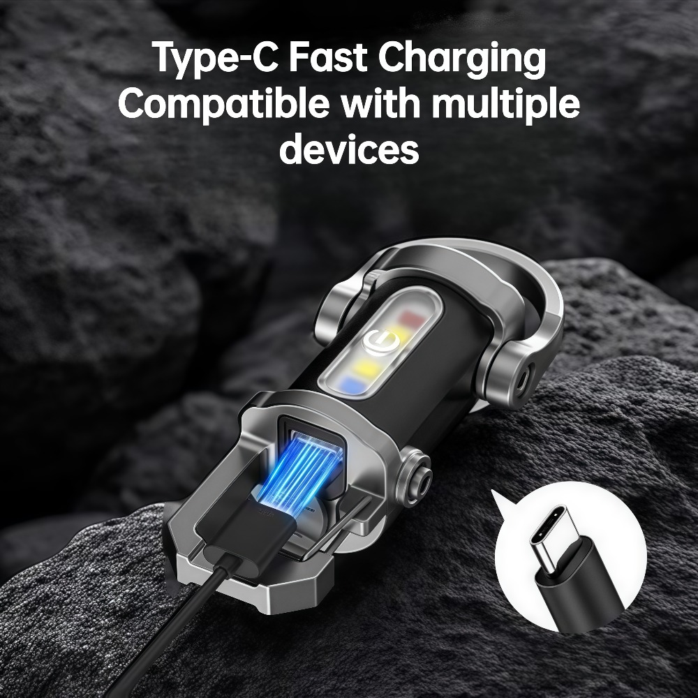 ポータブルキーホルダーライトミニキーリング懐中電灯充電式防水 - Keychain Flashlight のレビューと価格