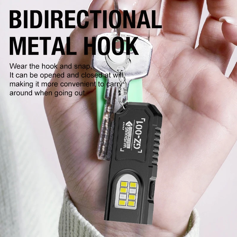 ポータブル腰掛けキーホルダー、ミニ懐中電灯、多機能緊急充電、 - Keychain Flashlight のレビューと価格