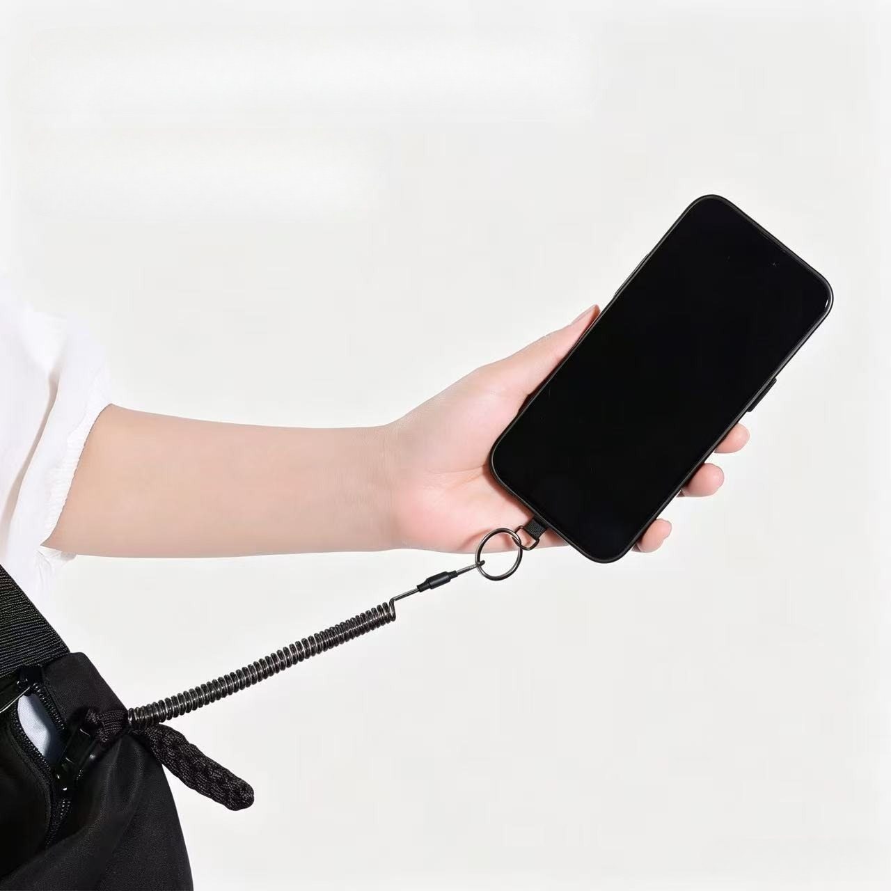 紛失防止フレキシブル電話ロープ、パッチスプリングコード付き安 - Carabiner Keychain のレビューと価格