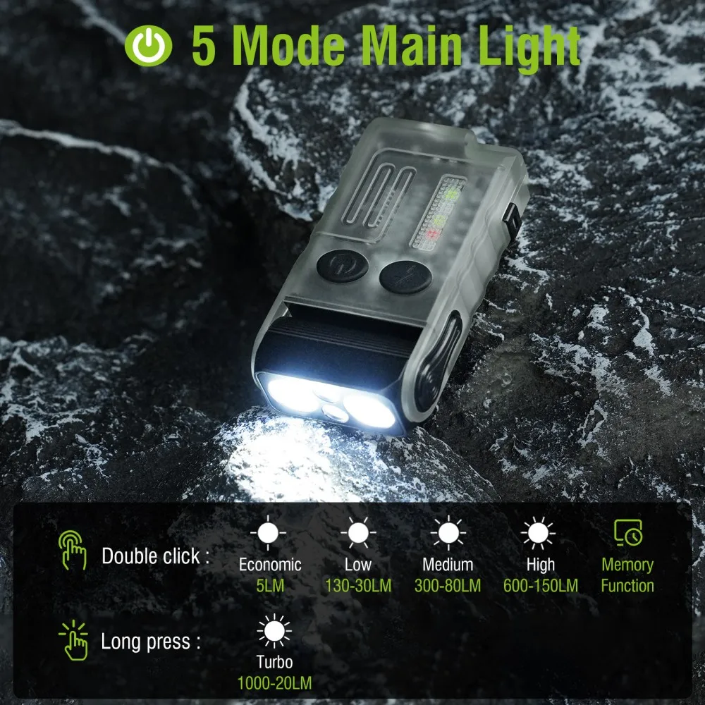 BORUiT V20 ブザー付きEDC LEDキーホルダー懐 - Keychain Flashlight のレビューと価格