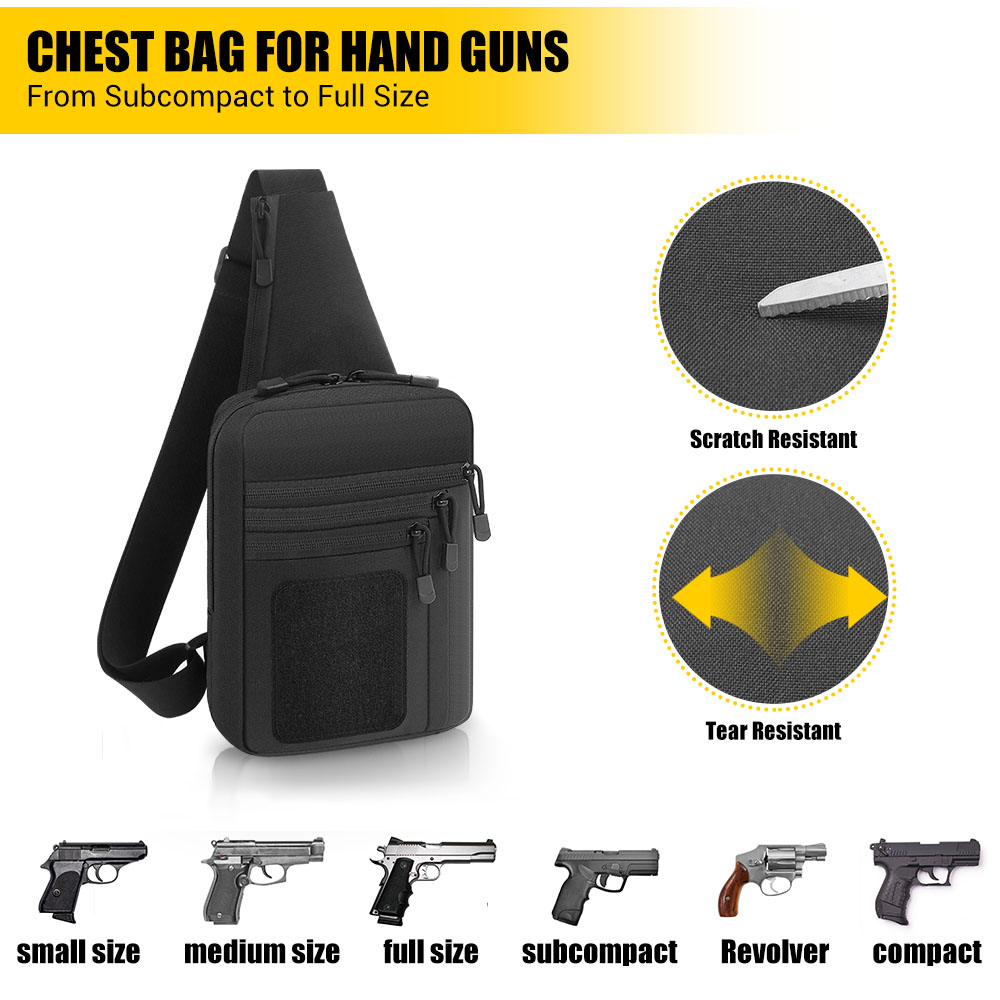 戦術ピストルガンバッグ 隠し持ちガンホルスター ハンドガン収 - Edc Carry Bag For Pistol のレビューと価格