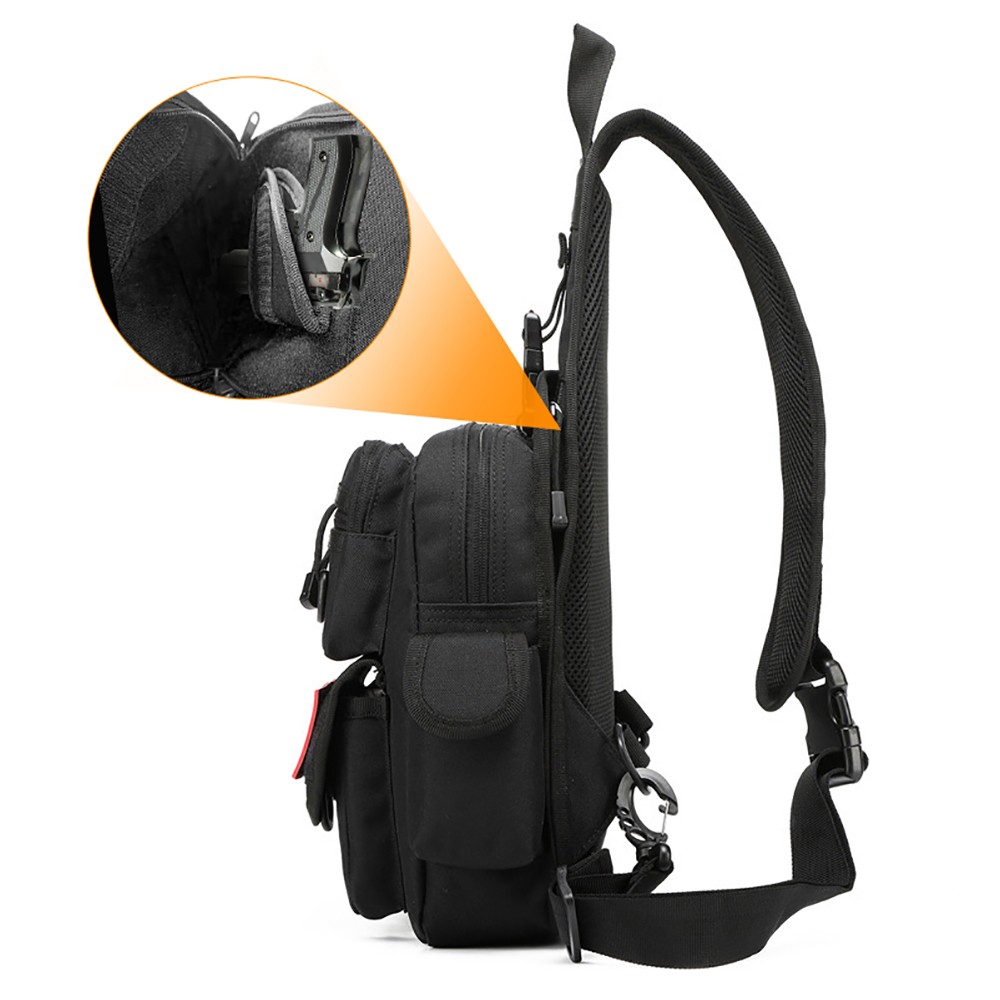 戦術ピストルバッグ隠しキャリーガンバッグクロスボディスリング - Edc Carry Bag For Pistol のレビューと価格