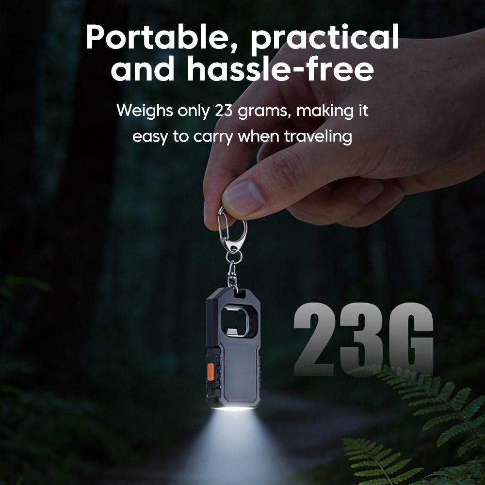 多機能キーホルダー懐中電灯ポータブルタイプ C 充電 LED - Keychain Flashlight のレビューと価格
