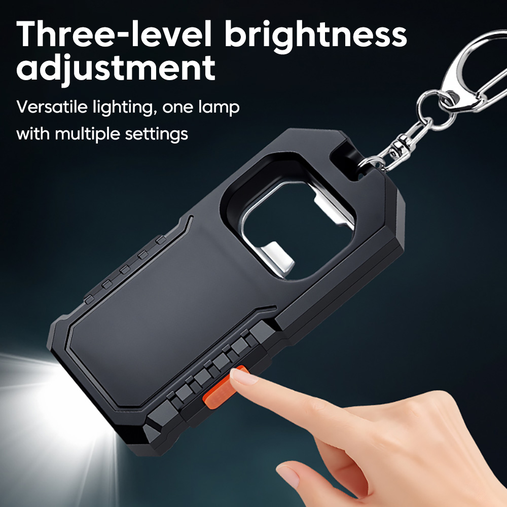 多機能キーホルダー懐中電灯ポータブルタイプ C 充電 LED - Keychain Flashlight のレビューと価格