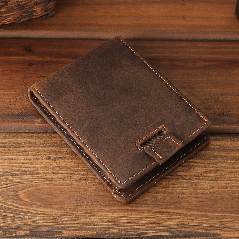 男性用の本革の財布,4つのカードスロットを備えた磁気現金クリ - Money Clip Magnetic のレビューと価格