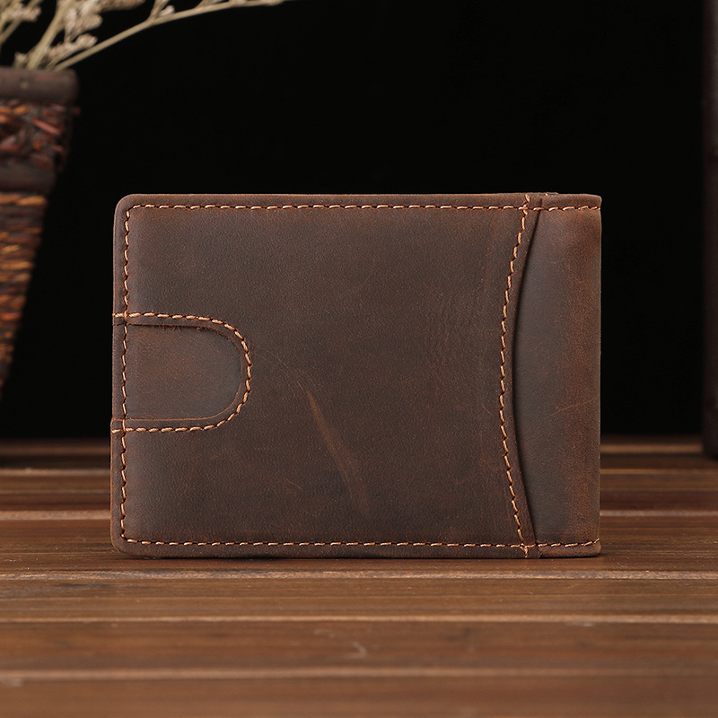 男性用の本革の財布,4つのカードスロットを備えた磁気現金クリ - Money Clip Magnetic のレビューと価格