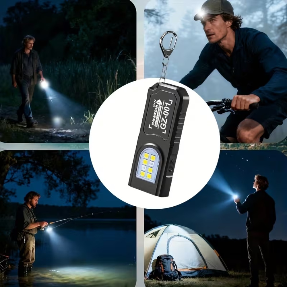 ミニ COB LED キーホルダー懐中電灯 USB 充電式ト - Keychain Flashlight のレビューと価格
